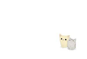 Sarı gri sevimli kedi ve yavru kedi PPT arka plan resmi