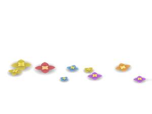 다채로운 간단한 귀여운 작은 꽃 PPT 배경 그림