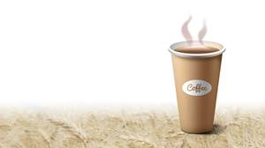 A cup of coffee PPT background picture