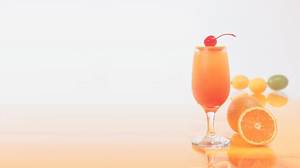 Un bicchiere di succo d'arancia arance PPT immagine di sfondo