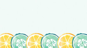 Sfondo PT di fetta di limone arancione dell'acquerello