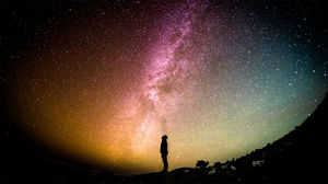 cielo nocturno cielo estrellado imagen de fondo PPT