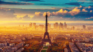 Imagine de fundal HD Turnul Eiffel PPT
