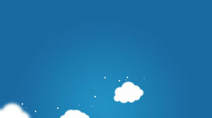 상쾌한 푸른 하늘과 흰 구름 PPT 배경 그림