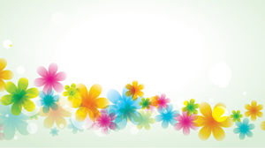 Gambar latar belakang PPT bunga fantasi berwarna-warni