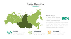 Russia map PPT graphic material
