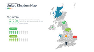 Anglia Wielka Brytania mapa materiału PPT