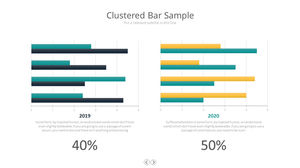 Contrast clustered bar chart PPT material