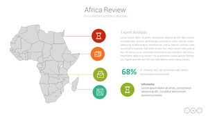 可編輯的非洲地圖PPT素材