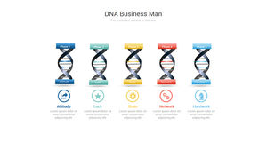 DNA double helix structure PPT graphic template