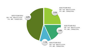 Percentage analysis explanation PPT pie chart template