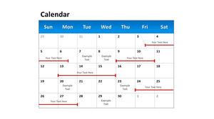 Материал шаблона календаря рабочего графика PPT