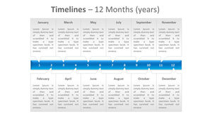Șablon PPT de cronologie pe tot parcursul anului decembrie