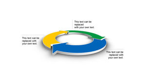 Modelo de PPT de relacionamento circular de anel tridimensional