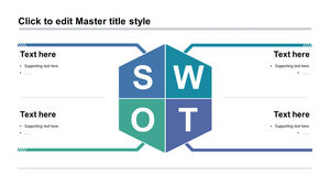 Matériel PPT graphique SWOT d'entreprise simple