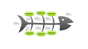 Modèle PPT de diagramme de structure en arête de poisson grise