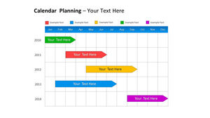 Modèle PPT de calendrier de projet de couleur