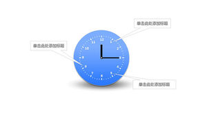 Modèle graphique PPT d'horloge d'événement
