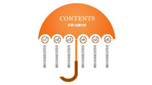 Creative umbrella slideshow catalog template