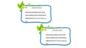 Pastoral style text box PPT material template