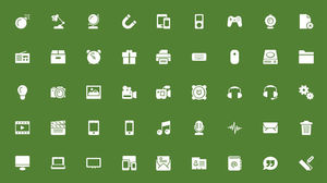 200 colorful flat PPT small icons