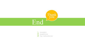 END end page PPT template material