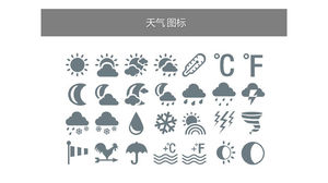 Prakiraan cuaca, ikon kecil PPT terkait cuaca