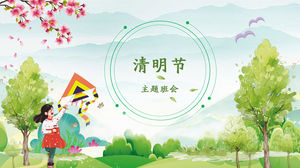Șablon PPT întâlnire tematică pentru Festivalul Qingming