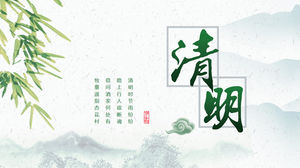 Introduction to the origins and customs of Qingming Festival PPT template