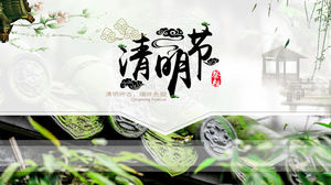Plantilla PPT del Festival Qingming de estilo chino