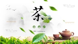 Çay kültürü çay töreni sanat tanıtımı genel ppt şablonu