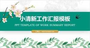 Spring small fresh work summary report business general ppt template