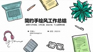 Simple hand-drawn style summary report business general ppt template