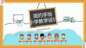 Einfaches handgemaltes Cartoon-Grundschulunterrichtsdesign ppt-Modell
