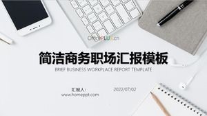 Simple high-end atmosphere workplace report summary business general ppt template