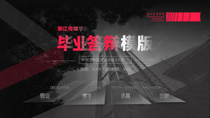 Ogólny szablon ppt do obrony dyplomu Uniwersytetu Mediów i Komunikacji w Zhejiang
