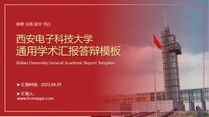 General ppt template for thesis defense of Xidian University