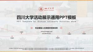Sichuan Üniversitesi tez savunması birden çok kez genel ppt şablonu