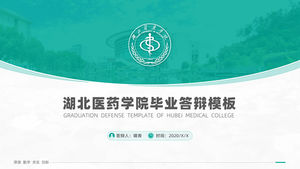 Plantilla ppt general de defensa de tesis de Hubei Medical College