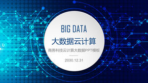 Leiterplattentechnologie blau Big Data Cloud-Computing-Technologie Thema ppt-Vorlage