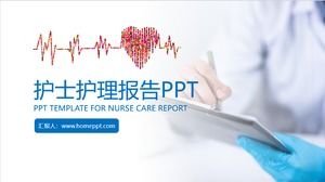 Modèle ppt de rapport de synthèse de travail infirmier bleu simple
