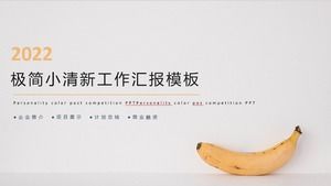 Imaginea principală Banana este un șablon ppt de raport de lucru foarte simplu și proaspăt