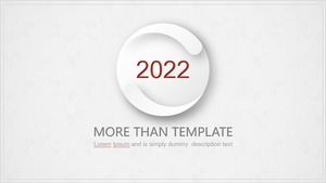 Elegant gray background exquisite micro three-dimensional work report ppt template
