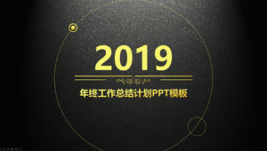 Resumen de trabajo de fin de año de ambiente de alta gama de oro negro Plantilla ppt del plan de año nuevo