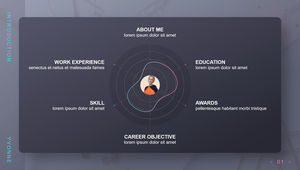 Card-style suspension high force simple fashion self-introduction ppt template