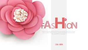 Plantilla ppt de informe de resumen de trabajo de moda de gama alta de ambiente rosa