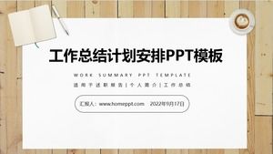 Wooden background leisure business style work summary plan ppt template