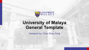 Modello ppt generale per la difesa della dissertazione dell'Università della Malesia