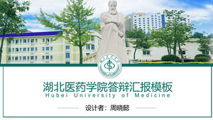 Plantilla ppt general de defensa de tesis de Hubei Medical College
