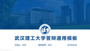 Styl akademicki Wuhan University of Technology teza obrona ogólny szablon ppt